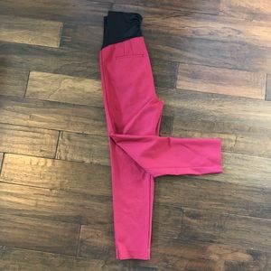 Red LOFT Maturity Straight Leg Pants, 8